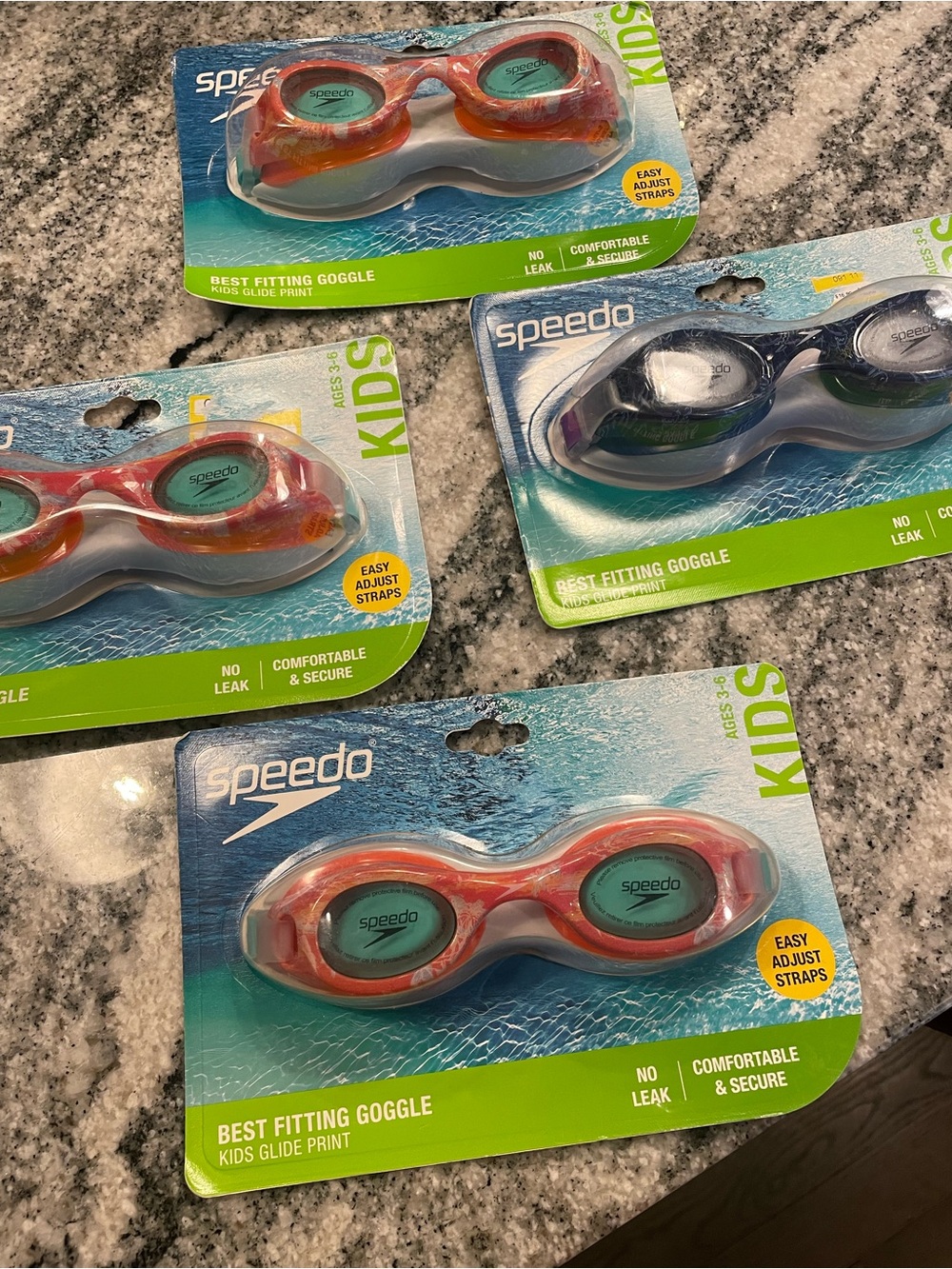 (1) Speedo Kids Swim Goggles - Orange/Teal